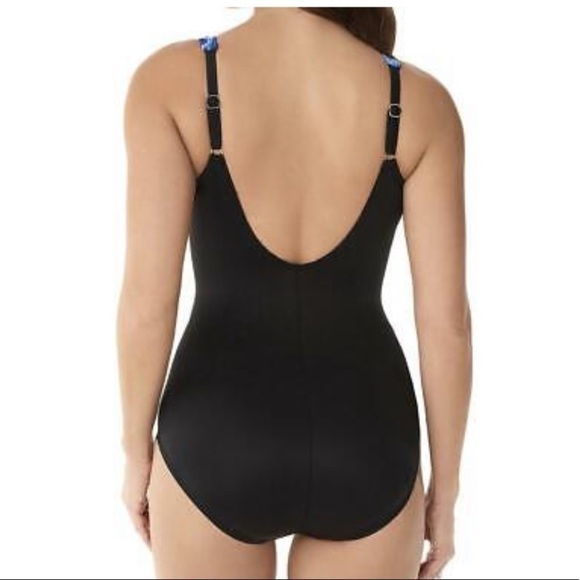 Miraclesuit Oceanus Delphine Blue Animal Print One Piece Swimsuit - Picture 3 of 12